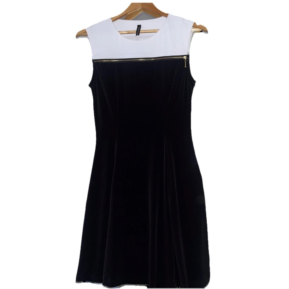 Lori M Collection Elegant Black and White Dress